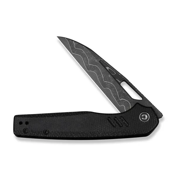 Civivi Guile C24062B-DS1 Damascus Black Canvas Micarta