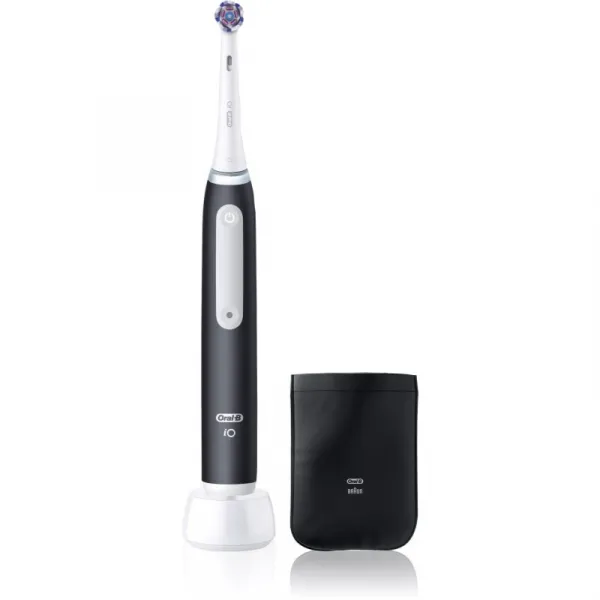 Oral-B iO White Clean elektrická zubná kefka s puzdrom na nabíjačku Matte Black 1 ks
