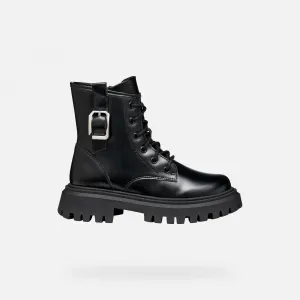 Black Girls Ankle Boots Geox Maquinnens - Girls