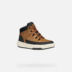 Light Brown Boys' Ankle Boots Geox Bunshee ABX - Boys