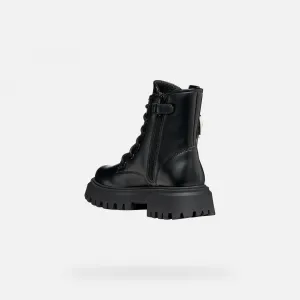 Black Girls Ankle Boots Geox Maquinnens - Girls