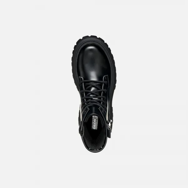 Black Girls Ankle Boots Geox Maquinnens - Girls