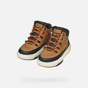 Light Brown Boys' Ankle Boots Geox Bunshee ABX - Boys