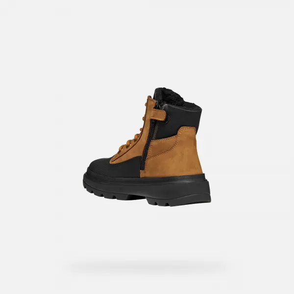 Light Brown Boys' Ankle Boots Geox Kiddartah WPF - Boys