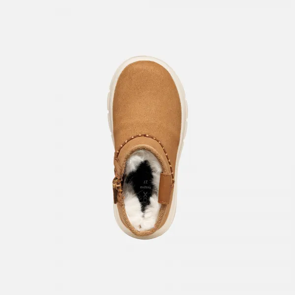 Light Brown Girls Ankle Boots Geox Willaboom - Girls
