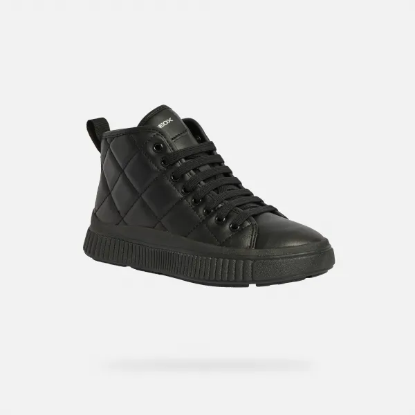 Black Girls Ankle Boots Geox Laquinny Girl - Girls