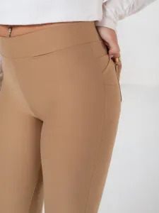 Dámske push-up legíny v camel farbe