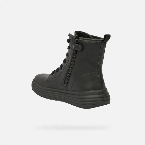 Black Girls Ankle Boots Geox Phaolae Girl - Girls