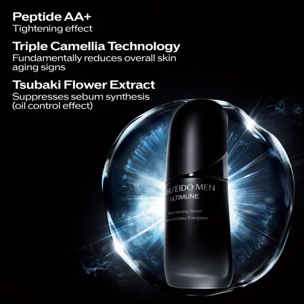 Shiseido Men Ultimune Power Infusing Serum koncentrované sérum proti príznakom starnutia pleti pre mužov 50 ml