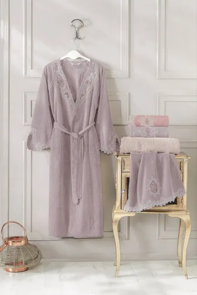 Soft Cotton Dámsky elegantný župan DESTAN v darčekovom balení