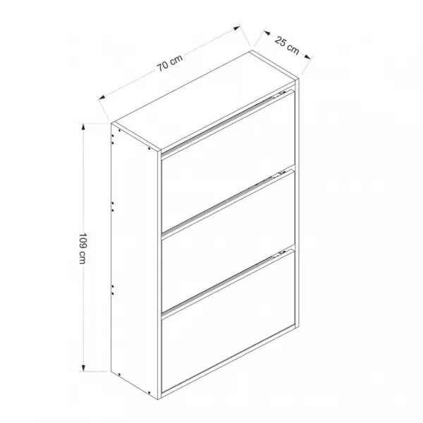 Skrinka na topánky / Botník Lupa 3 - White