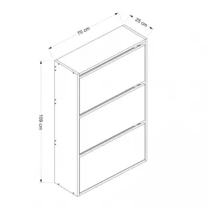 Skrinka na topánky / Botník Lupa 3 - White