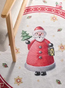 Koberec Toy's Delight Villeroy & Boch Santa Claus krémový / červený kruh