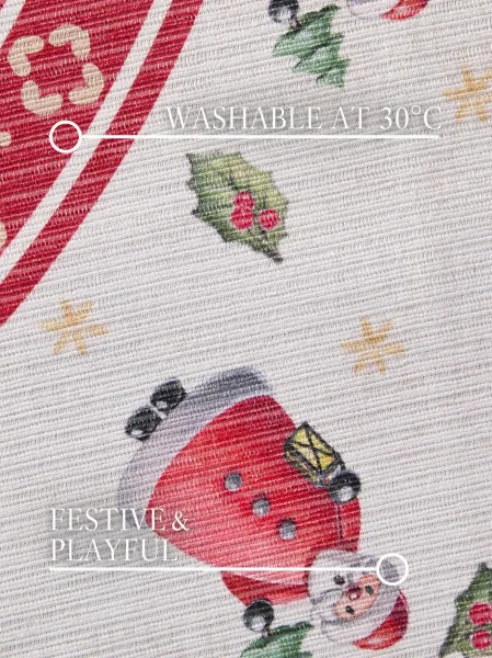 Koberec Toy's Delight Villeroy & Boch Santa Claus krémový / červený kruh