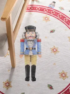 Koberec Toy's Delight Villeroy & Boch Nutcracker krémový / červený kruh