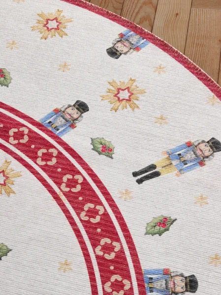 Koberec Toy's Delight Villeroy & Boch Nutcracker krémový / červený kruh