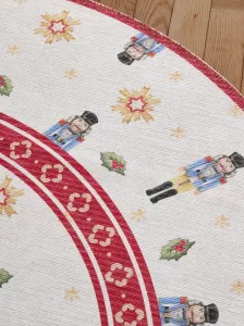 Koberec Toy's Delight Villeroy & Boch Nutcracker krémový / červený kruh