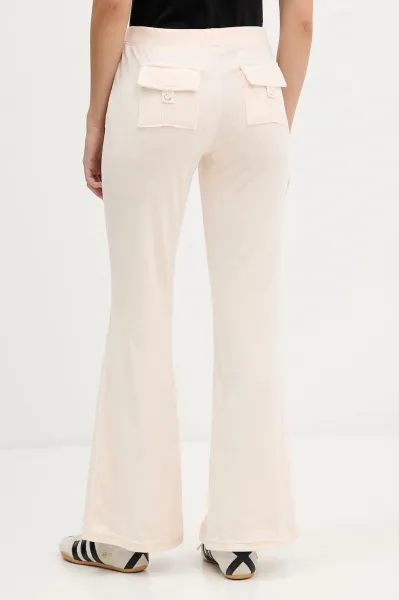 Velúrové tepláky Juicy Couture CAISA LOW RISE PANT