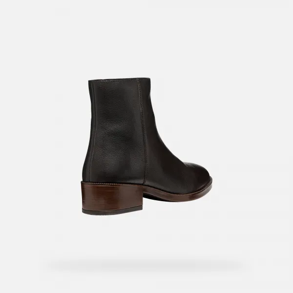 Dark Brown Women's Ankle Boots Geox Camexia - Ladies