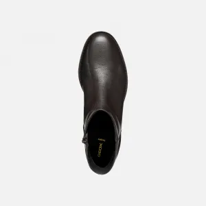 Dark Brown Women's Ankle Boots Geox Camexia - Ladies