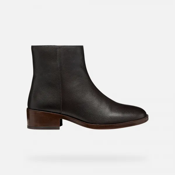 Dark Brown Women's Ankle Boots Geox Camexia - Ladies