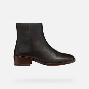 Dark Brown Women's Ankle Boots Geox Camexia - Ladies