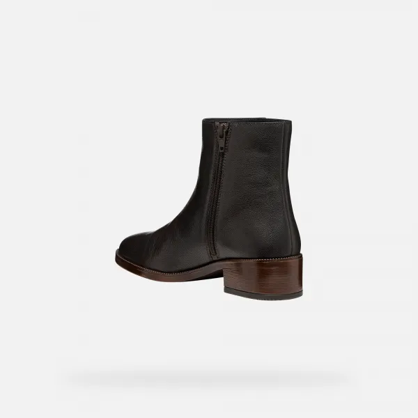 Dark Brown Women's Ankle Boots Geox Camexia - Ladies