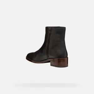 Dark Brown Women's Ankle Boots Geox Camexia - Ladies