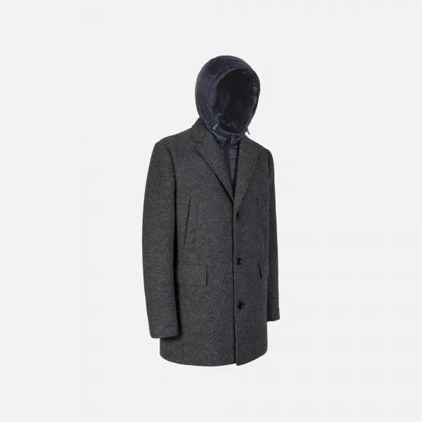 Grey Men's Coat Geox Claudio - Men's
