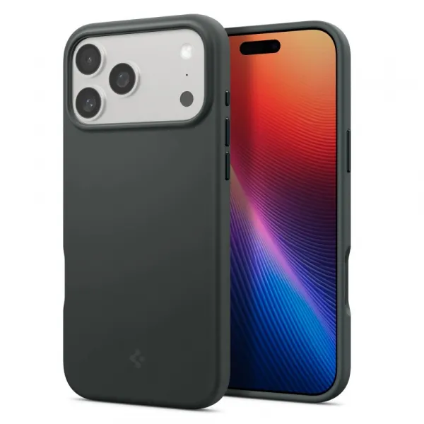 Spigen Silicone Fit Mag MagSafe, iPhone 17 Pro Max, tmavo zelený