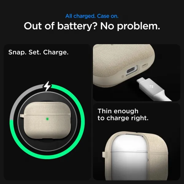 Spigen Urban Fit, Apple AirPods Pro 3, béžové