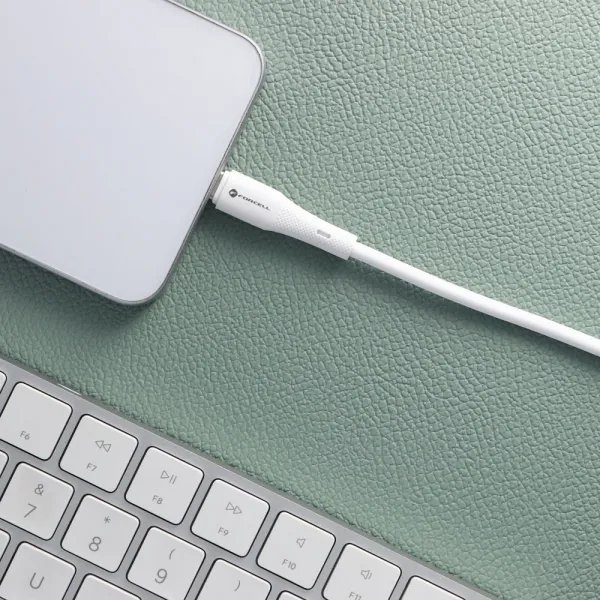 Forcell F-Energy kábel USB-C - USB-C, QC4.0, PD, 5A, 100W, 1 m, biely
