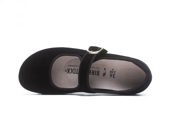 Birkenstock Santa Clarita Velvet W "Black" (1030802)