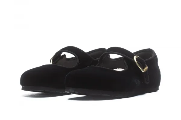 Birkenstock Santa Clarita Velvet W "Black" (1030802)