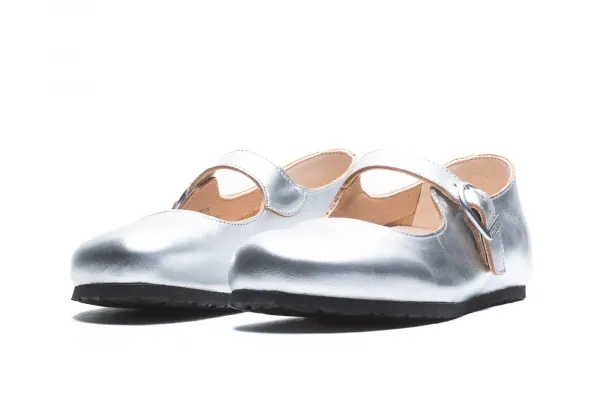 Birkenstock Santa Clarita Natural Leather W "Silver" (1030679)