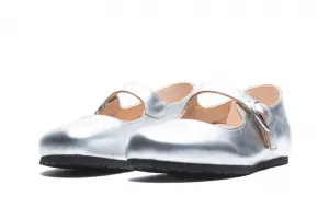 Birkenstock Santa Clarita Natural Leather W "Silver" (1030679)