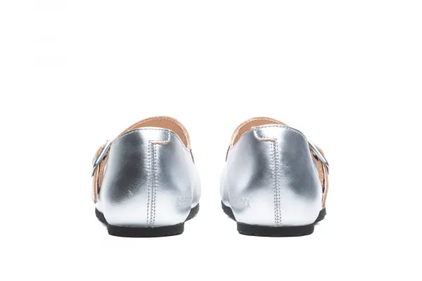 Birkenstock Santa Clarita Natural Leather W "Silver" (1030679)
