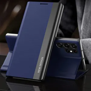 MG Sleep Case Pro knižkové puzdro na Samsung Galaxy S25 Plus, modré