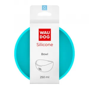 Silikónová miska pre mačku alebo psa modrá 250ml