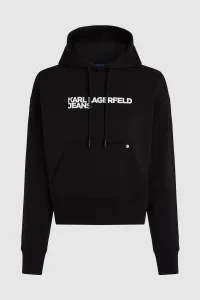 Mikina Karl Lagerfeld Jeans Klj Reg Logo Hoodie Black