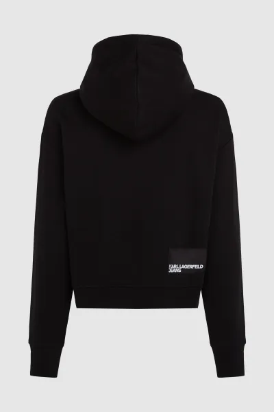 Mikina Karl Lagerfeld Jeans Klj Reg Logo Hoodie Black
