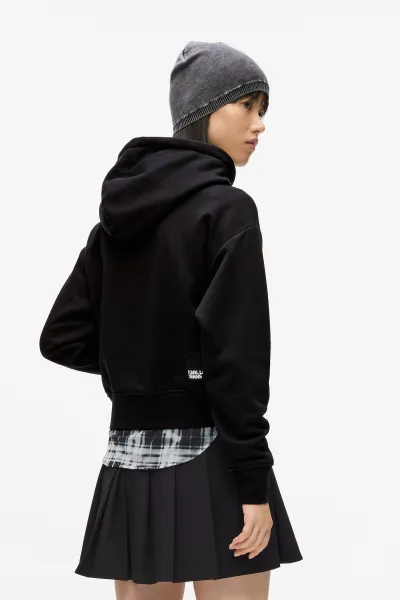 Mikina Karl Lagerfeld Jeans Klj Reg Logo Hoodie Black