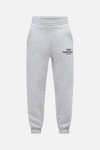 Tepláky Peak Performance Jr Original Pants Mel Med Grey Mel