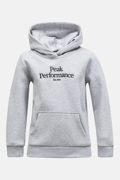 Mikina Peak Performance Jr Original Hood Mel Med Grey Mel