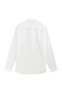 Košeľa Vilebrequin Men Linen Shirt Solid Blanc