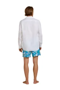 Košeľa Vilebrequin Men Linen Shirt Solid Blanc