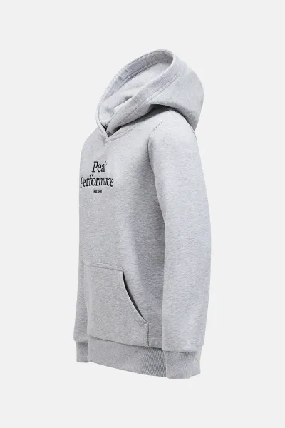 Mikina Peak Performance Jr Original Hood Mel Med Grey Mel