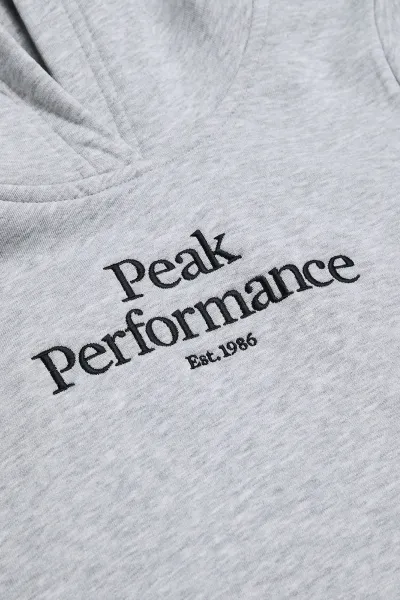 Mikina Peak Performance Jr Original Hood Mel Med Grey Mel
