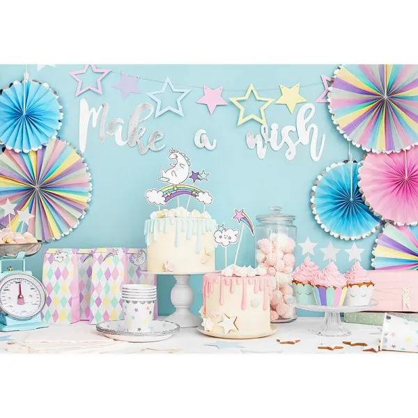 PartyDeco Rozetky pastelové farebné 30x25x21cm 3ks