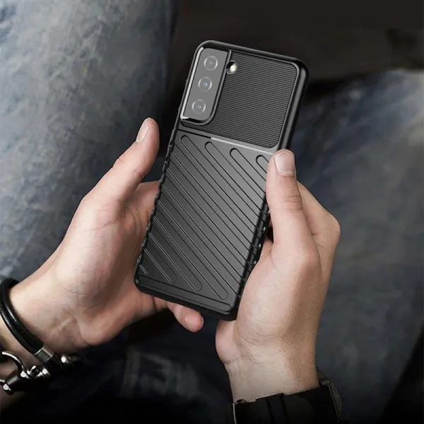 MG Thunder silikónový kryt na Samsung Galaxy S23 Plus, čierny